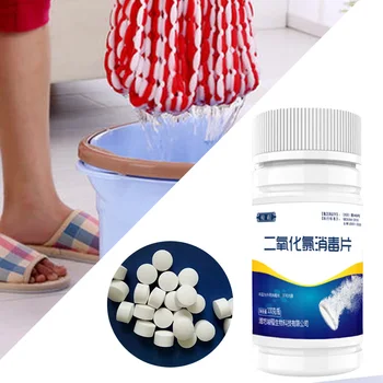 

100g Disinfecting Effervescent Tablet Office School Home Hotel Floor Cleansing Easy Use Dioxide Spray For Laundry Swimming Pool