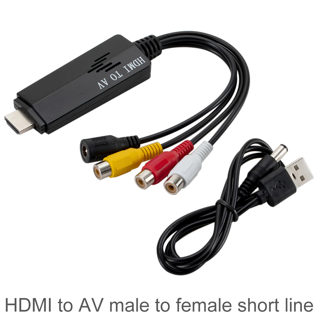 lo mismo laringe Peregrino Cable adaptador de 1080P y 17cm HD HDMI a AV RCA, Cable convertidor negro  STB a puerto de entrada de TV antigua, 1 puerto de salida HDMI, 1 RCA| | -  AliExpress
