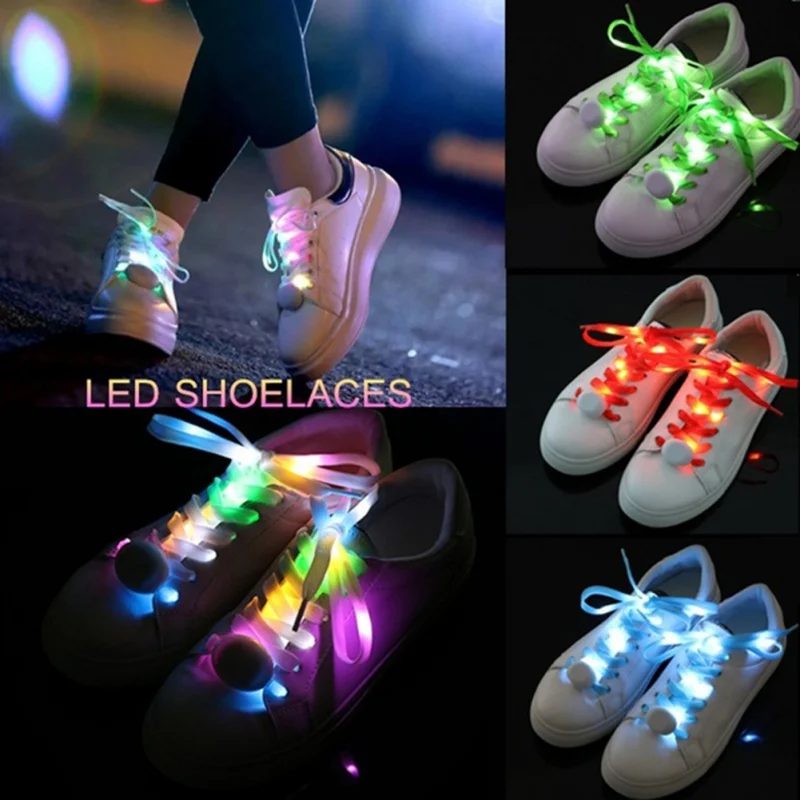 

Fashionable LED Luminous Shoelaces Nylon Strap Colorful Flashing Light Shoe Lace