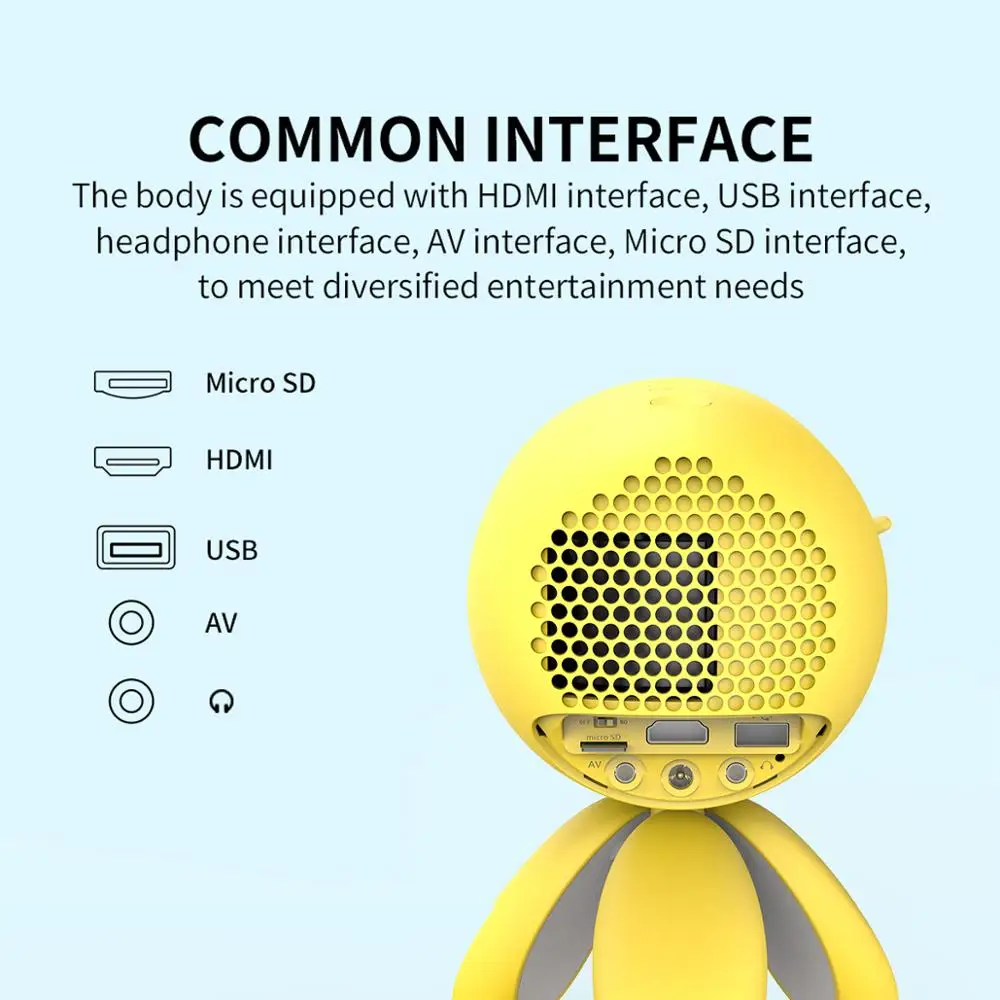 Мини проектор VEIDADZ YG221 с экраном поддержка 1080P HD HDMI USB видеоплеера детский в