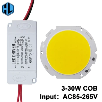 

3-30W 1 set LED COB Light Source with Driver Power Supply Lighting Transformer AC85-265V for Kitchen Bulb lights