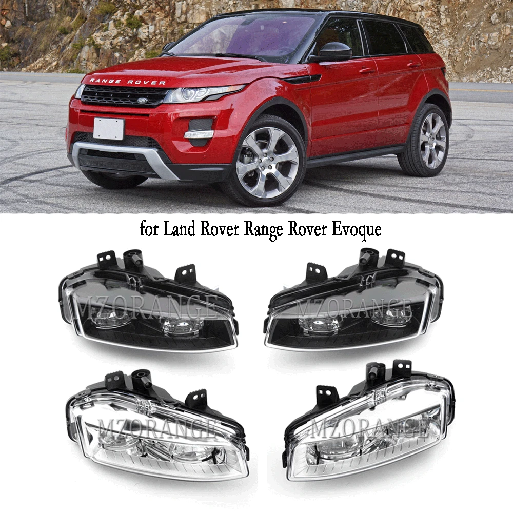 Pare-soleil (lunette) Antibrouillard Avant Pour Range Rover Evoque 2012-2015 – Modèles Pure & Prestige – Noir – Lot De 2