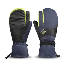New Winter Snowboard Ski Gloves PU Leather Non-slip Touch Screen Waterproof Motorcycle Cycling Fleece Warm Snow Gloves Unisex