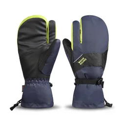 New Winter Snowboard Ski Gloves PU Leather Non-slip Touch Screen Waterproof Motorcycle Cycling Fleece Warm Snow Gloves Unisex