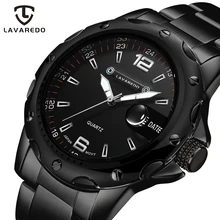 Lavaredo мужские роскошные брендовые часы, водонепроницаемые кварцевые часы с датой, мужские наручные часы из нержавеющей стали А5
