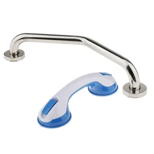 2 стиля душевой поручень комбинированный, часы с чашкой на присоске для ванной безопасности поручень, добавляет стабильность и баланс(пластик и нержавеющая сталь