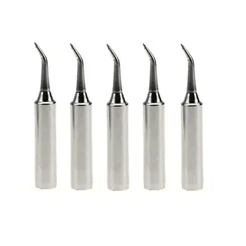 

5PCS Aluminium Alloy Replace Pencil Soldering Tip Solder Iron Tips 900M Lash Extension Tweezers 4pcs Straight and Curved
