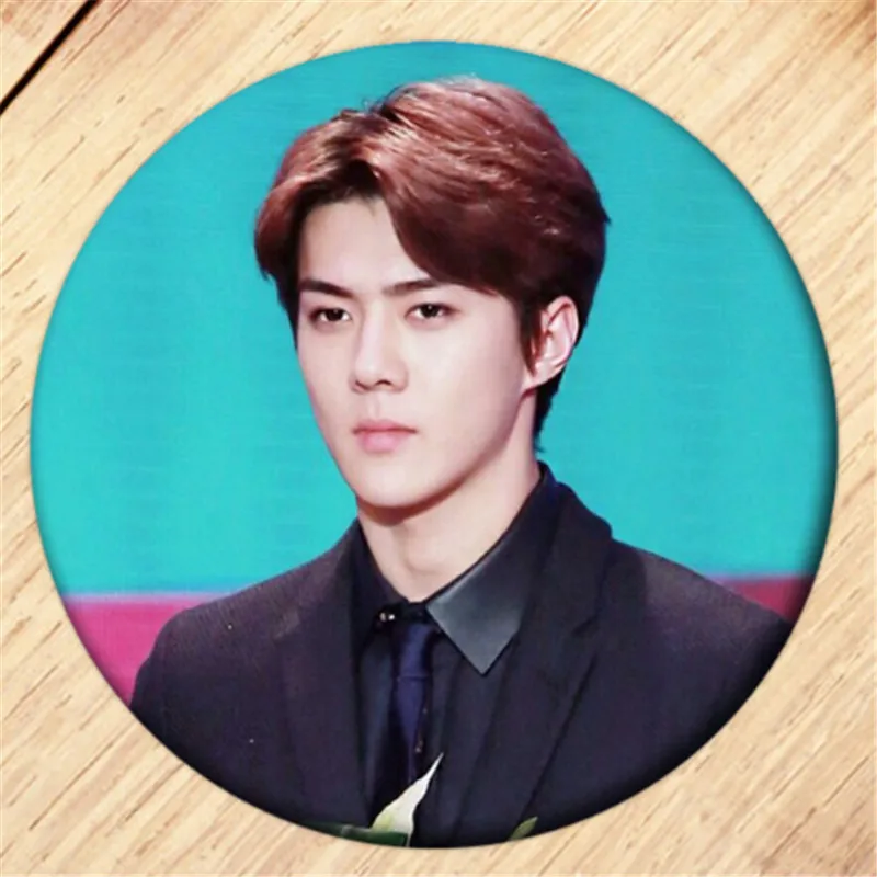 Kpop EXO SEHUN брошь на булавке Значки для одежды украшение для рюкзака девушки ювелирные изделия подарок B165 - Окраска металла: 18