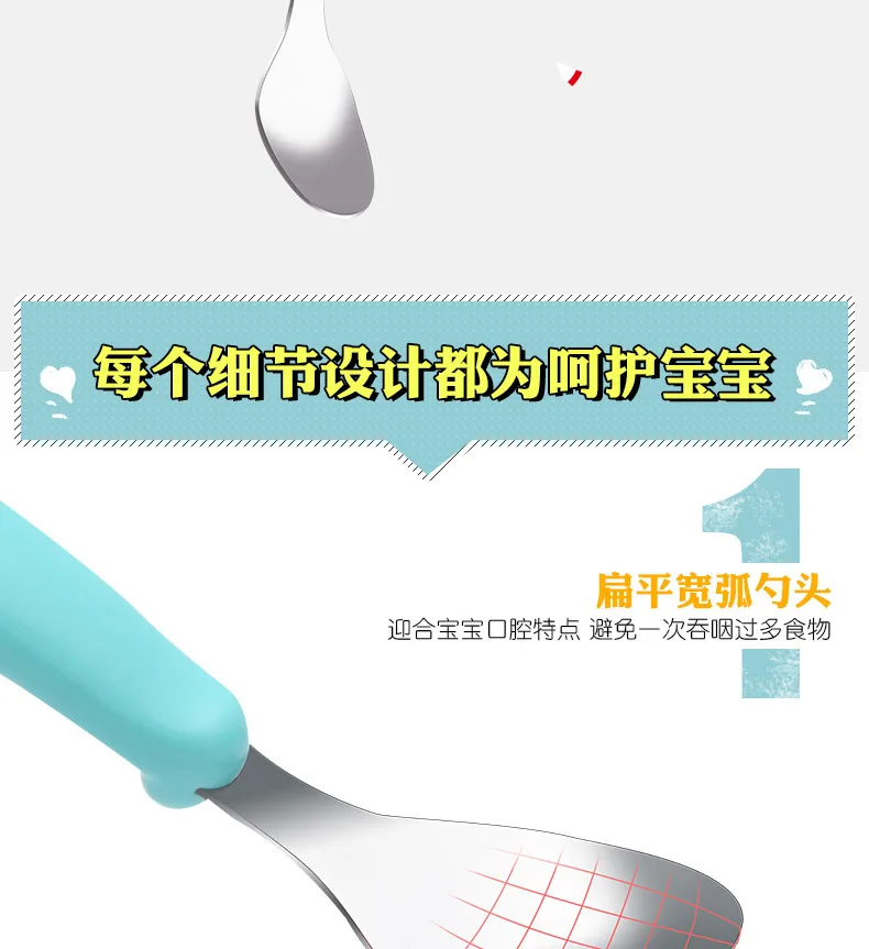 Mambobaby детская посуда детская из нержавеющей стали Инди qu bing shao ложка мультфильм детская ложка