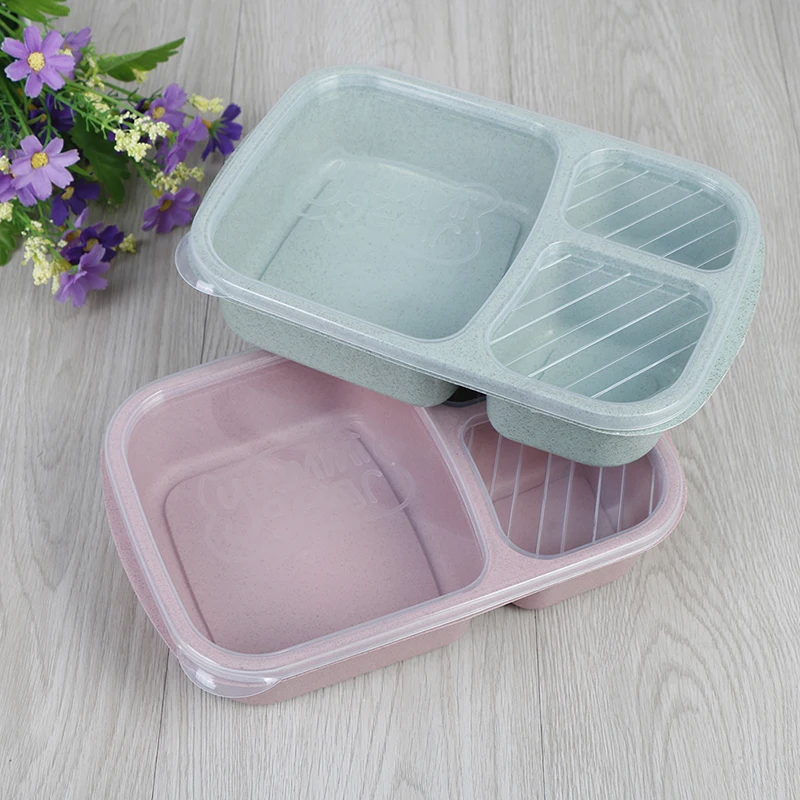 

Random Color Separate lunch box Lunchbox Leakproof Food Container Microwave oven Dinnerware for Students Portable Bento Box