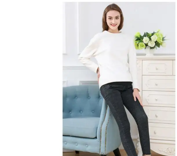 Autumn winter Maternity Jeans for Pregnant Women Pregnant Pants Pregnancy Clothes Add velvet to keep warm Maternity Pant Large