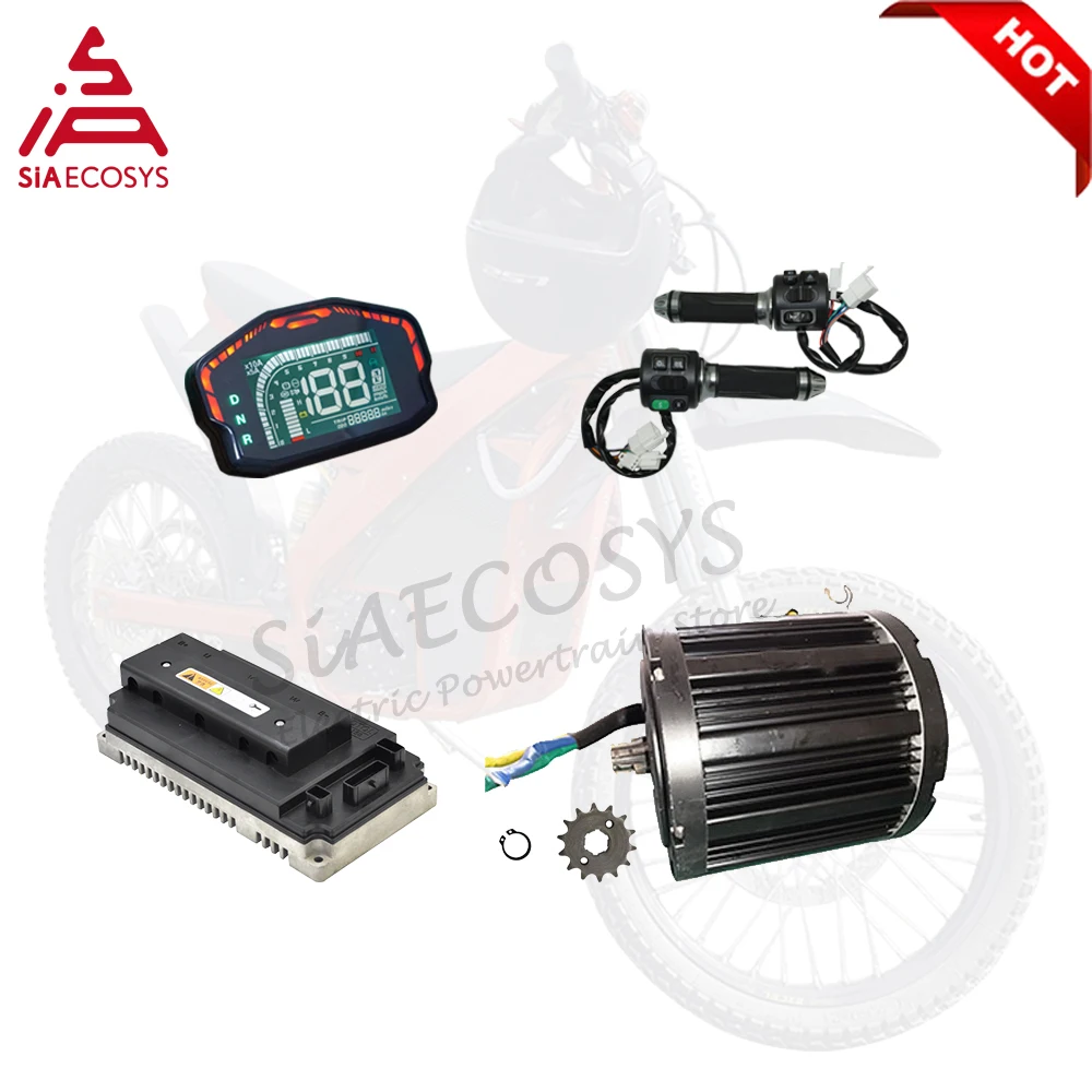 US $558.00 QS Motor QS138 70H V1 72V 100KPH 6000W Continous 10kw Peak Sprocket Mid Drive Motor Powertrain Motor Kits for Electric Dirt Bike
