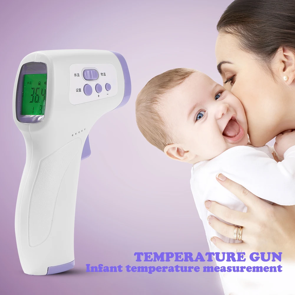 

Non-Contact Digital Infrared Thermometer in 1 Second Body Forehead Ear Pyrometer Fever Alert Baby Adult IR Temperature Meter Gun