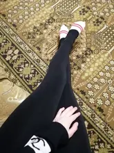 Invierno cálido de talla grande Leggins Color sólido terciopelo de las mujeres mallas de cintura alta elástico negro dropshipping. Exclusivo.