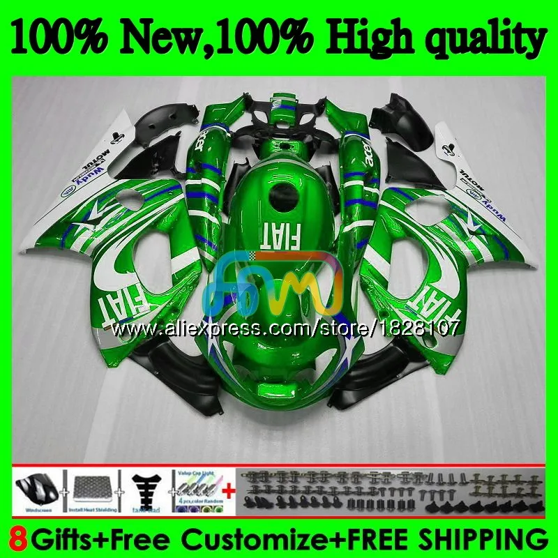Thundercat для YAMAHA YZF600R 96 02 03 04 2005 2006 2007 73BS. 116 YZF 600R YZF-600R 2002 зеленого и белого цветов 2003 2004 05 06 07 обтекатель