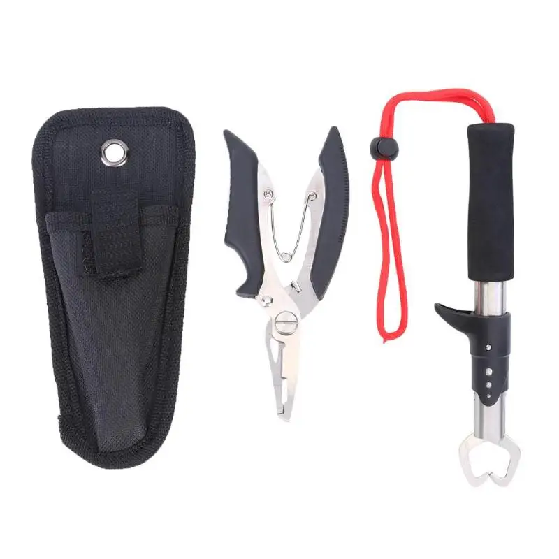 

Fishing Pliers Fish Lure Clamp Hand Controller Holder Tools Set with Plier and Nylon Bag Fishing Accessories