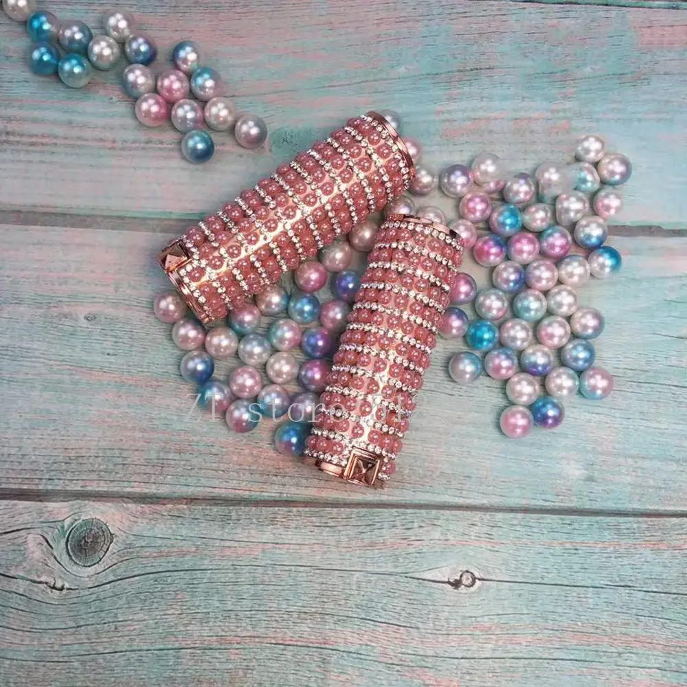 12,1 мм 5/10/30/50 шт в наборе с бусинами и драгоценными камнями из розового золота круглый пустой тюбик губной помады бальзам для губ контейнер помады оболочки упаковки косметики