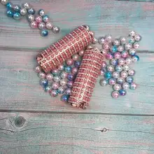 12,1 мм 5/10/30/50 шт в наборе с бусинами и драгоценными камнями из розового золота круглый пустой тюбик губной помады бальзам для губ контейнер помады оболочки упаковки косметики