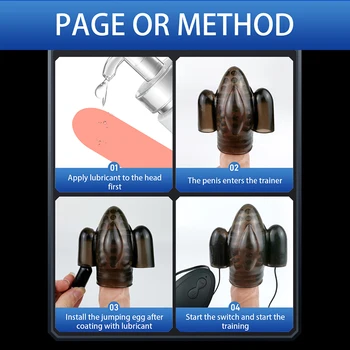 Glans Powerful Vibrator Penis Trainer Sleeve Sex Toys for Men Penis Stimulator Delay Ejaculation Male Masturbation 20 Speeds 4