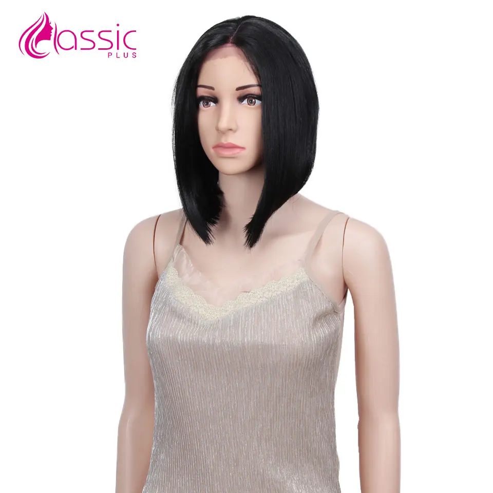 Classic Plus Straight Hair Bob Wigs Short Synthetic Hair Wigs For Black Women High temperature Fiber Black Blonde Red colors