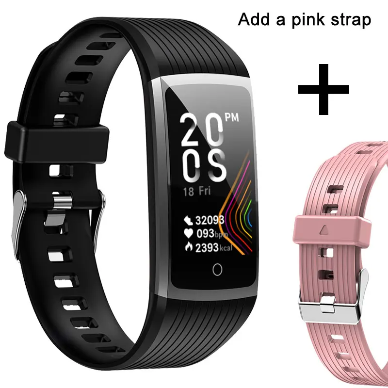 R12 a pink strap Супер смарт-часы-браслет для мужчин и женщин, измеритель артериального давления, фитнес-браслет, шагомер, монитор сердечного ритма, водонепроницаемый смарт-браслет - Цвет: R12 a pink strap