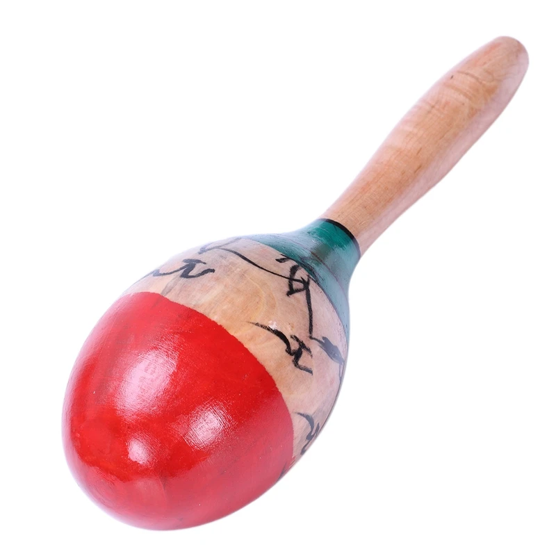 1 пара деревянных maracas прочный большой 25 см музыкальный образовательный инструмент игрушка для детей Дети maraca