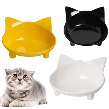 

Cat Food Bowls Non Slip Raised Puppy Food Bowl Stress Relief Feeder Bowls Wide Dish Pet Bowl for Dogs Cats Rabbits