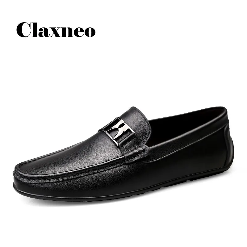 Мокасины CLAXNEO мужские из натуральной кожи туфли-лоферы без застежки дизайнерские