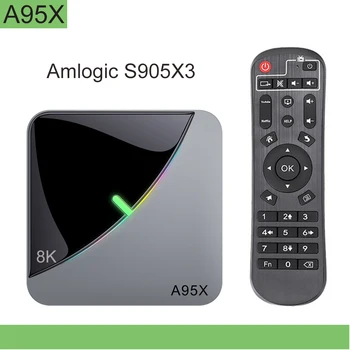 

A95X F3 AIR Smart Android TV Box RGB Light Amlogic S905X3 Android 9.0 8K Decoding UHD 4K Media Player 4GB/64GB 2.4G/5G WiFi