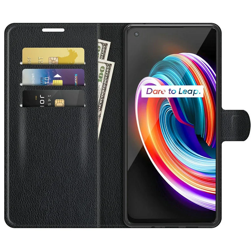 Wallet Phone Case Flip Leather Cover For Realme GT Master Edition 5G RMX3360 6.43" phone case leather phone case leather wallet case leather case smart mirror flip case