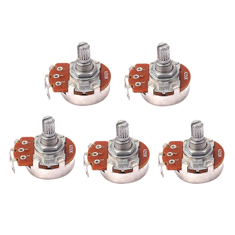 

5Pcs A250K Short Rod Angle Potentiometer o Tone Switch Control Guitar Accessories