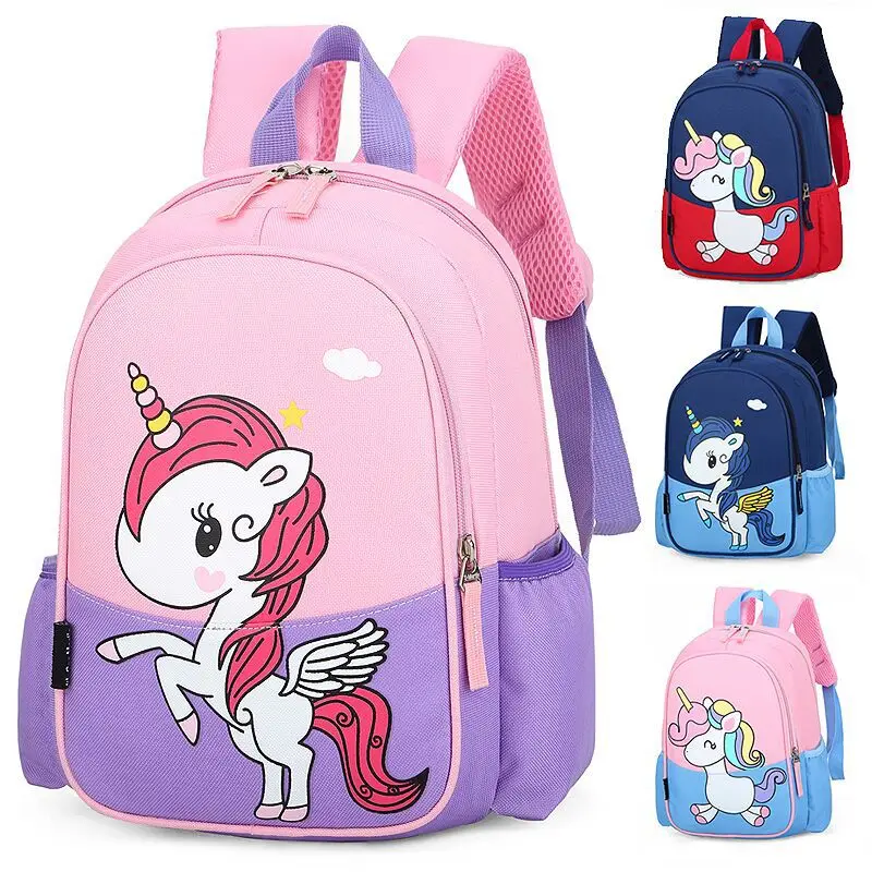 cheap New Cute Cartoon Children School Bags For Girls Boys Kids Backpacks Kindergarten Schoolbags Unicorn Kids Bag Mochila Infantil