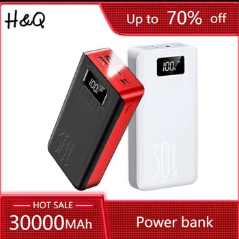 

Power Bank 30000mAh Type-C Micro USB Large Capacity LED Display Portable External Battery Charger For Smart Phones