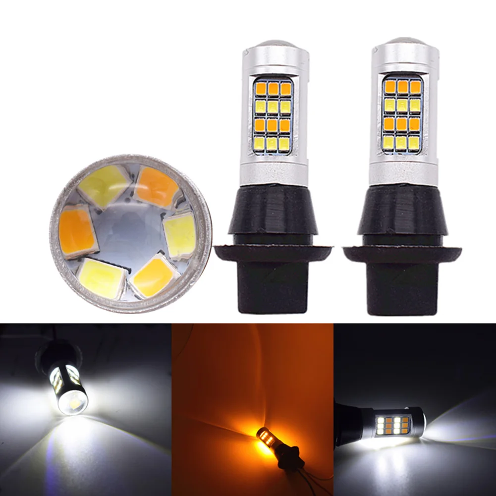 T20 W21W 7440 2835 42SMD двухцветный мигающий фонарь стоп-сигнал обратный поворот лампы сигнального освещения 360 градусов угол света