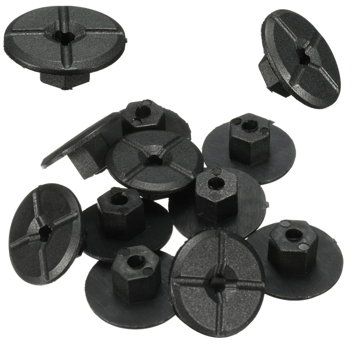 10pcs/set 4mm Plastic Fastener Nut For Mercedes Benz Fender Mud Flap