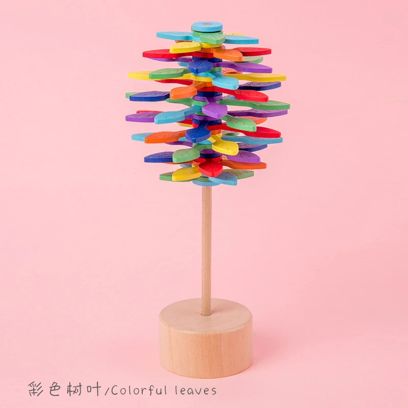 Solid wooden rotating lollipop Fischer series creative ornaments decompression toy decompression artifact gyro 5