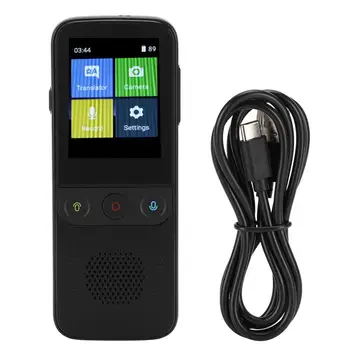 

New T10 PRO ABS Black Smart Voice Translator 1500mAh Battery Capacity WIFI Artificial Intelligence Language Translation