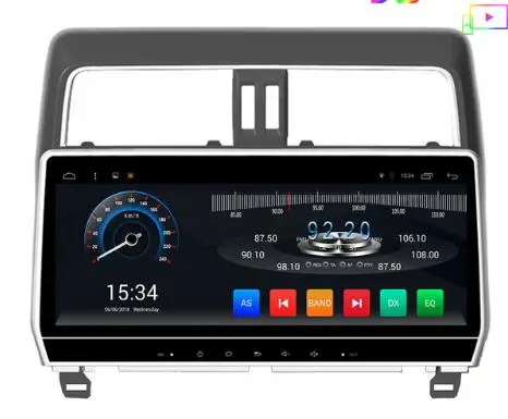 12," Восьмиядерный 1024*600 HD экран Android 9,0 Автомобильный gps Радио навигатор для Toyota Prado с 4G/Wifi, DVR OBD 1080P