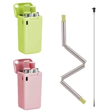 Новая горячая Складная соломинка Складная многоразовая соломинка силиконовая соломинка для путешествий, дома, офиса