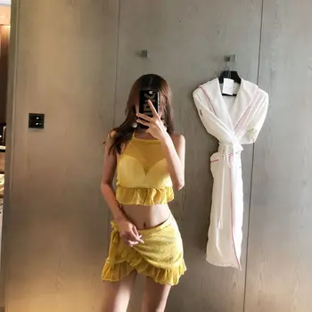 

Swimsuit Fused Women's Swimwear Separate Brazilian Bikini 2 Piece Women Biquini Underwire Bracket Push Up Size Sexy Solid Lace