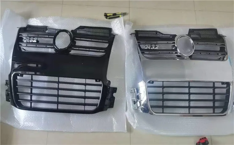 US $159.80 ABS Front Bumper Around Mesh Grille Grills Trims Cover FOR Volkswagen VW Golf5 Golf 5 MK5 R32 2005 2006 2007 2008 2009