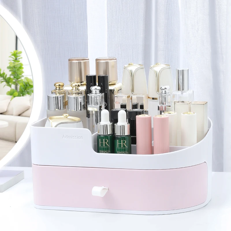 

Large Capacity Multilayer Grid Cosmetic Storage Box EP Material Makeup Drawer Organizer Jewelry Nail Polish Makeup Container