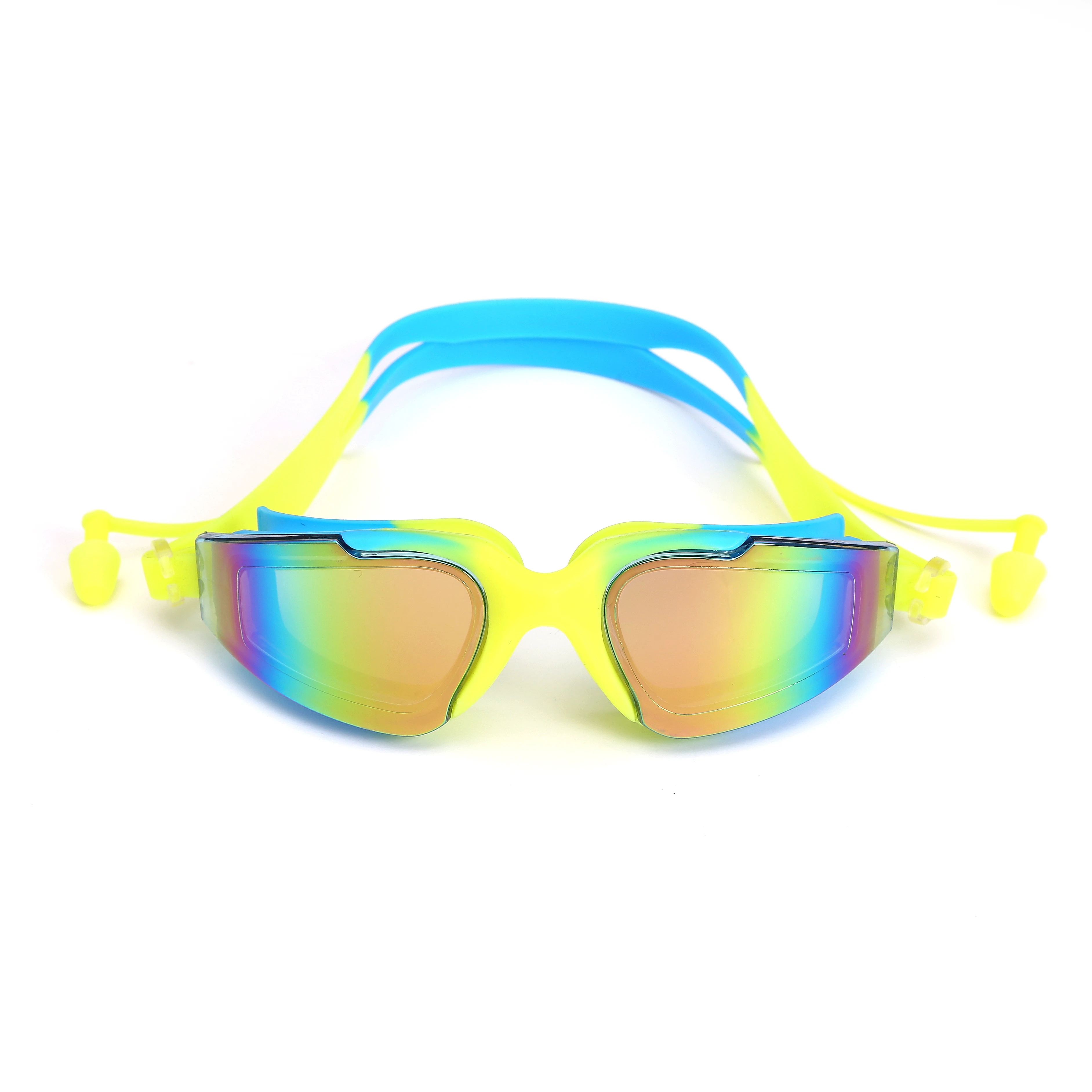 Набор защитных очков для плавания, профессиональные силиконовые противотуманные УФ очки для плавания с ушной затычкой для мужчин и женщин, очки для водных видов спорта