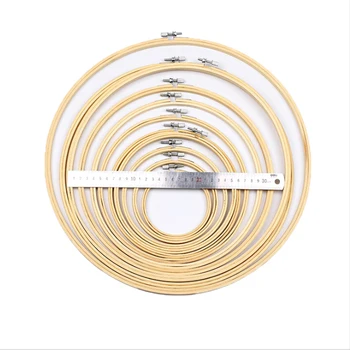 

11pcs 10-40cm Vintage Embroidery Hoops Frame Set Handmade Bamboo Embroidery Rings for DIY Cross Round Stitch Needle Craft Tools