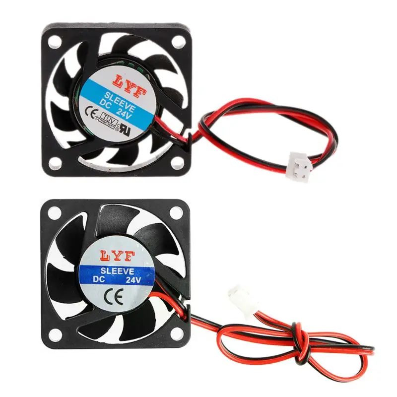 DC 24V 0.10A 2-Pin connector 40x40x10mm PC Computer CPU System Brushless Server Square Cooling Fan 4010