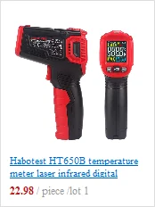 Habotest HT650C Измеритель температуры и влажности гигрометр Цифровой термометр инфракрасный лазерный термометр метеостанция