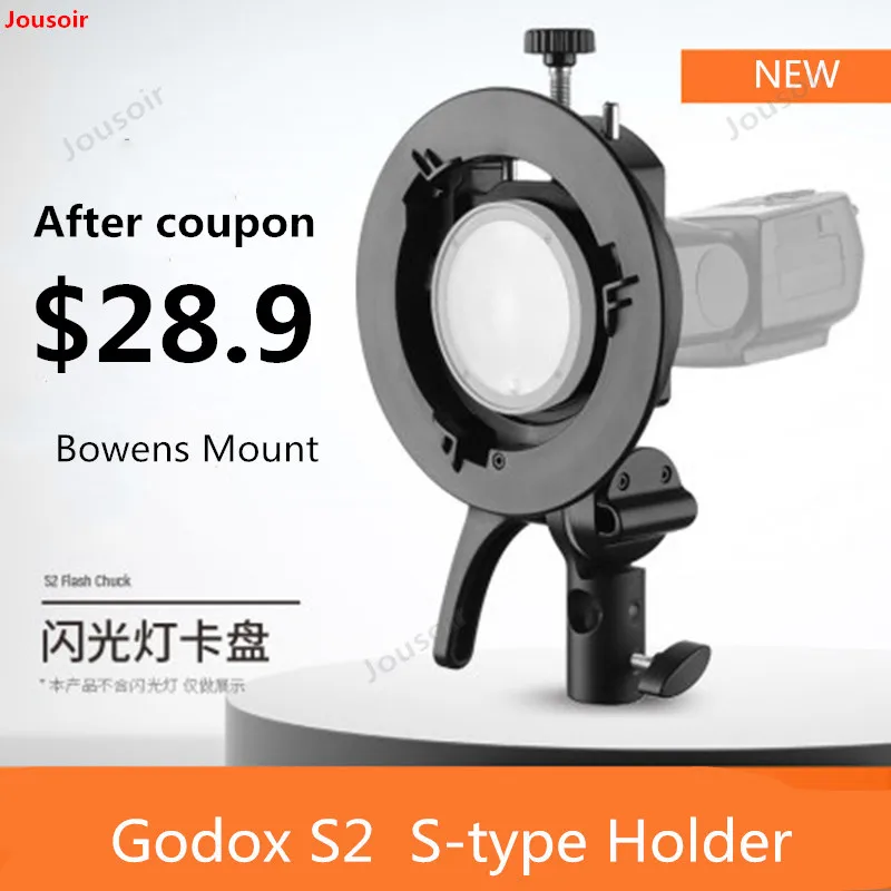 Godox S2 Держатель для вспышки Bowens Mount S-type Кронштейн для Godox V1 V860II AD200 AD400PRO Вспышка Speedlite Snoot Softbox CD50 T03