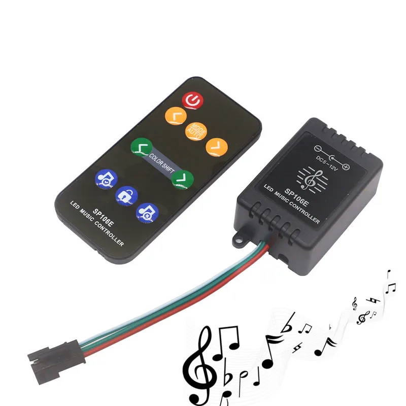 SP106E DC 5 в 12 В 24 В светодиодный WiFi Bluetooth музыкальный контроллер SP105E SP106E SP107E SP108E SP501E SP110E Пиксельная адресация полноцветный RGB контроллер - Цвет: SP106E
