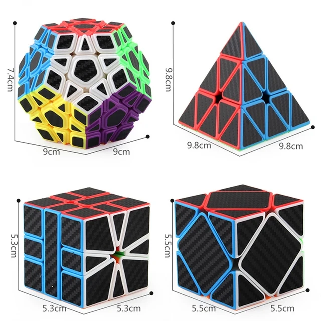 MoYu Cube Gift Box 2x2 3x3 4x4 5x5 Magic Cube SQ-1 Speed Cube Puzzle Game Cube Carbon Fiber Sticker Cubo Present Gift For Kids 4