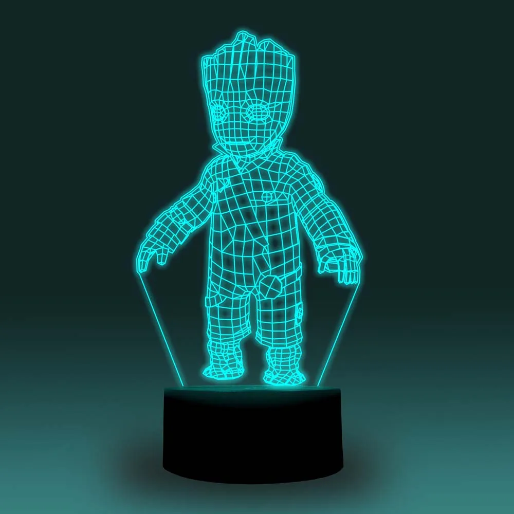 NiteApps 3D ребенок Грут ночник настольная Иллюзия Украшение лампы подарок на день рождения приложение/сенсорный контроль